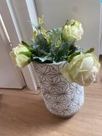 Vaas met kunstbloemen, Ophalen of Verzenden, Gebruikt, Binnen