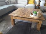 Salontafel teak massief, Huis en Inrichting, Tafels | Salontafels, Ophalen, Teakhout, Zo goed als nieuw, Minder dan 50 cm