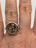 B230 Prachtige zilveren ring leeuw (verstelbaar), Sieraden, Tassen en Uiterlijk, Antieke sieraden, Ophalen of Verzenden, Zilver