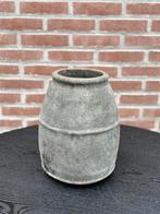 Brocante vaas/kruik van aardewerk grijs, Ophalen, Overige kleuren, Aardewerk of Porselein, Zo goed als nieuw