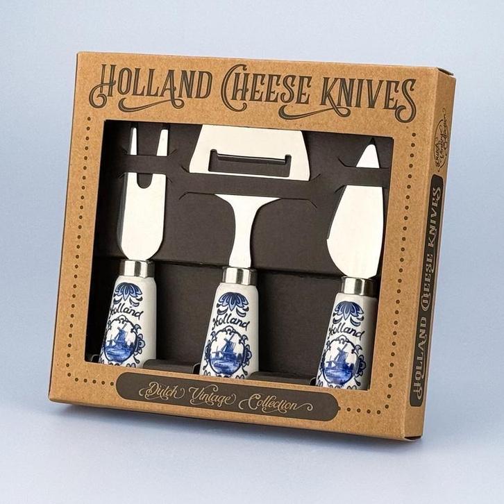 Kaasmesjes Delfts Blauw of Kaas- Nieuw in Geschenkverpakking, Huis en Inrichting, Keuken | Bestek, Nieuw, Los bestek, Overige materialen