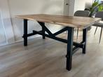 Eettafel met zwart onderstel (SKOGSTA), Huis en Inrichting, Tafels | Eettafels, Ophalen, Gebruikt, 50 tot 100 cm, 150 tot 200 cm