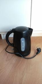 Waterkoker 1.7L met indicatielampje, tijdloze zwarte design, 1 tot 2 liter, Ophalen of Verzenden, Gebruikt, Rvs