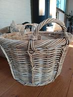 Grote Franse Brocante Haardhout Mand - Handmade bollenmand, Ophalen of Verzenden