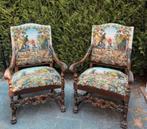 2 kasteelstoelen, Antiek en Kunst, Antiek | Meubels | Stoelen en Banken, Ophalen of Verzenden