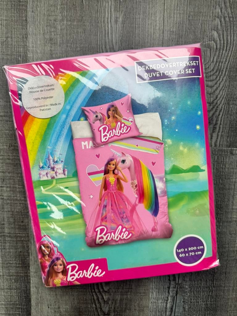 Dekbedovertrek Barbie, Nieuw!!, Eenpersoons, Dekbedovertrek, Nieuw, Ophalen of Verzenden