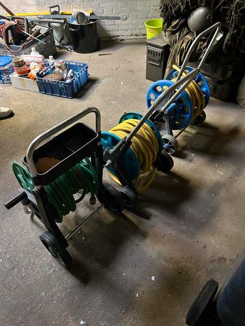 3 Tuinslanghaspels - Gebruikt beschikbaar voor biedingen