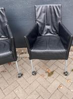 Vier eetkamerstoelen, Ophalen, Gebruikt, Zwart, Metaal