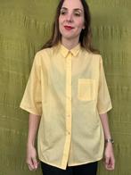 Vintage blouse, maat 44/XXL - geel - doorschijnend- 90's, Geel, Maat 42/44 (L), Ophalen of Verzenden, Vintage