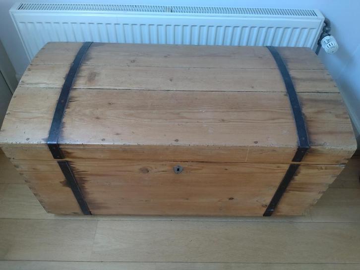 Dekenkist, Huis en Inrichting, Woonaccessoires | Kisten, Gebruikt, 50 tot 75 cm, Minder dan 50 cm, 50 tot 100 cm, Grenenhout, Ophalen