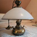 Vintage Jaren 70 Hanglamp Koper/Melkglas, Antiek en Kunst, Ophalen