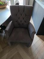 4 landelijke eetkamerstoelen, Huis en Inrichting, Ophalen, Zo goed als nieuw, Bruin, Stof