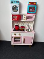 Houten speelkeuken Candy Chic + pannen + magnetron etc., Kinderen en Baby's, Speelgoed | Speelkeukens, Ophalen, Zo goed als nieuw