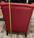 Karmijn rode fauteuil, zeer comfortabele zit!, Huis en Inrichting, Fauteuils, Ophalen, Gebruikt, Vintage, 75 tot 100 cm