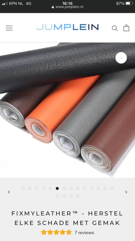 Reparatie zelfklevende leer! Wit NIEUW, Huis en Inrichting, Banken | Bankstellen, Nieuw, Minder dan 150 cm, Leer, Ophalen of Verzenden