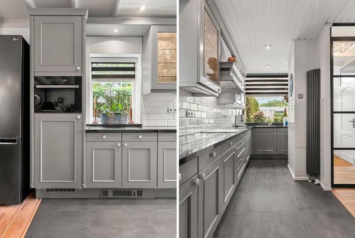 Charmante landelijke keuken, Huis en Inrichting, Keuken | Complete keukens, Gebruikt, Enkelwandige keuken, Grijs, Graniet of Steen