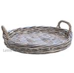 Dienblad van stevig riet ovaal groot, Ophalen of Verzenden, Nieuw, Ovaal, Hout
