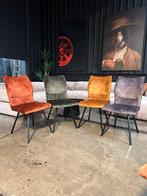 4 Nieuwe Velvet Eetkamerstoelen - Laatste Model!, Huis en Inrichting, Stoelen, Ophalen, Overige kleuren, Nieuw, Vier