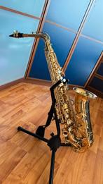 Main altsaxofoon met standaard, Muziek en Instrumenten, Ophalen, Zo goed als nieuw, Alt, Met koffer