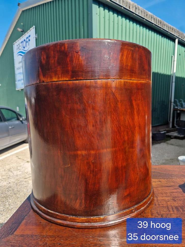 Prachtige vintage houten hoedendoos xxl, Kleding | Dames, Hoeden en Petten, Zo goed als nieuw, Ophalen of Verzenden