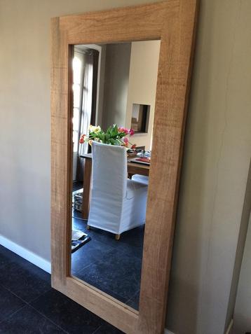 Grote spiegel in zware houten lijst 180x90cm beschikbaar voor biedingen
