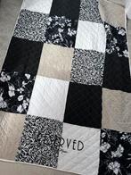 Riviera maison cafe floral plaid, Huis en Inrichting, Woonaccessoires | Plaids en Woondekens, Ophalen of Verzenden, Zo goed als nieuw