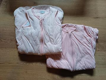 2x roze warme slaapzak maat 70 beschikbaar voor biedingen