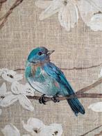 Canvas vogeltje Perched Bird Tim Coffey, Ophalen, 50 tot 75 cm, Zo goed als nieuw, Schilderij