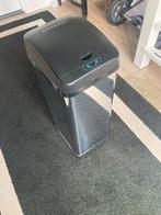automatisch openende en sluitende prullenbak met sensor, Ophalen, 40 liter of meer, Zo goed als nieuw, Rvs