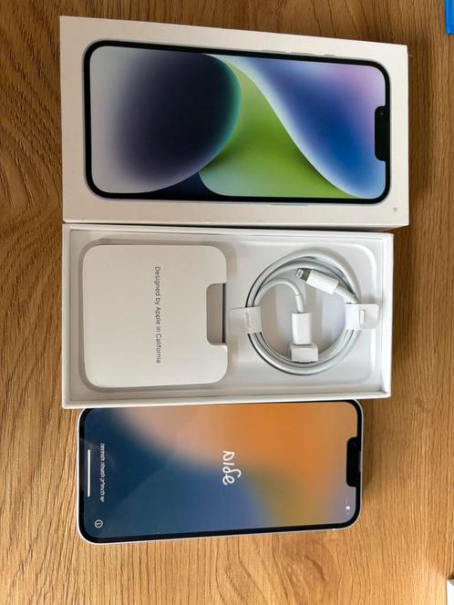 Iphone 14 violet 128GB, Telecommunicatie, Mobiele telefoons | Apple iPhone, Gebruikt, 128 GB, Zonder abonnement, iPhone 14, Wit