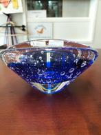 Floris Meydam Leerdam Blauwe Glazen Schaal 1939, Antiek en Kunst, Antiek | Glas en Kristal, Ophalen of Verzenden