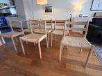 6 papercord Deense design stoelen J.L. Møller Model 84 eiken, Huis en Inrichting, Ophalen, Gebruikt, Bruin, Overige materialen
