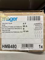 Hager HMB480 installatieautomaat 4P 80A B15KA, Ophalen of Verzenden, Nieuw