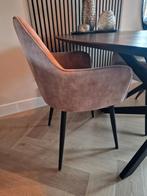 6 Velvet taupe kleurig eetkamer stoelen, Ophalen of Verzenden, Nieuw