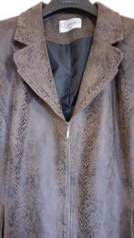Prachtig jasje maat 48, slangenprint,  dames, met rits,, Kleding | Dames, Ophalen of Verzenden, Zo goed als nieuw, Bruin, Jasje of Colbert