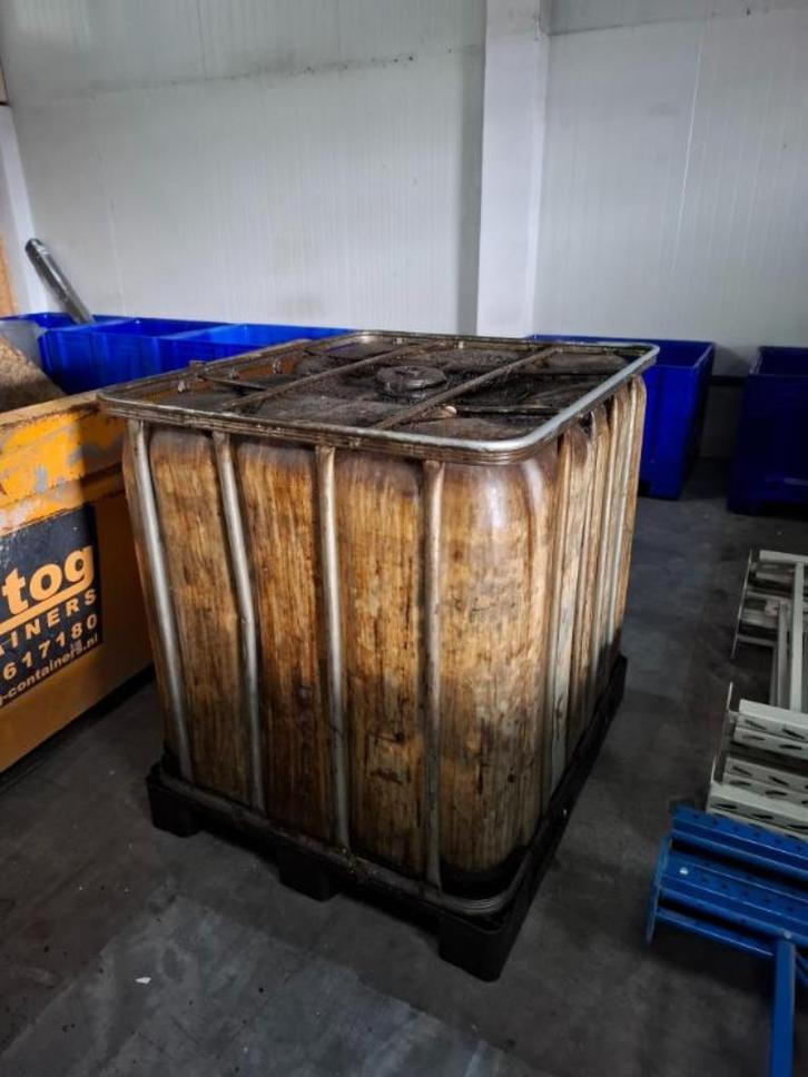 IBC container 1000 liter, Tuin en Terras, Regentonnen, 150 liter of meer, Met kraantje, Ophalen