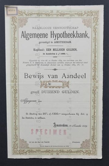 Alg. Hypotheekbank (opgegaan in Westlandsche Hypotheekbank) beschikbaar voor biedingen
