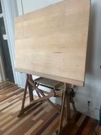 Ouderwetse tekentafel, Doe-het-zelf en Verbouw, Tekentafels, Ophalen, Zo goed als nieuw, 130 tot 150 cm
