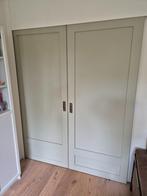 2 houten schuifdeuren incl ophanging, Ophalen, Gebruikt, 80 tot 100 cm, Binnendeur