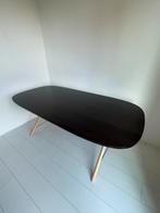 Donkerbruine ovale eettafel, Huis en Inrichting, Tafels | Eettafels, Ophalen, 50 tot 100 cm, Zo goed als nieuw, Vijf personen of meer