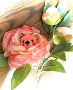 Roos Teddy Bloem Rose teddybeer beer roze bear pop doll, Verzenden, Zo goed als nieuw, Stoffen beer, Overige merken