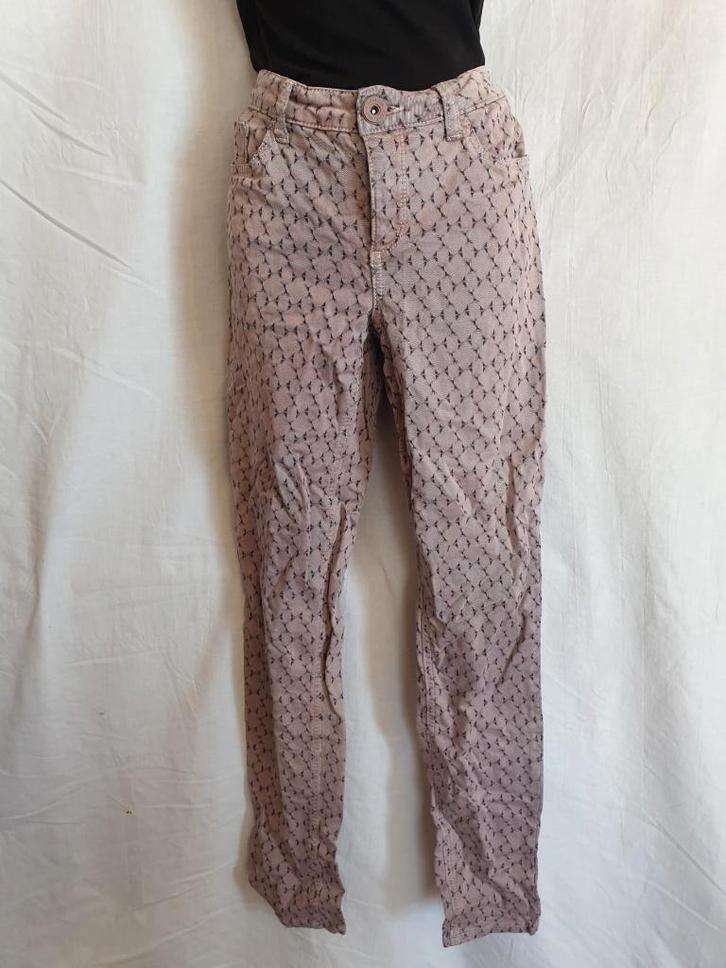 Leuke spijkerbroek, paars met print. Mt 40. Merk Street One, Kleding | Dames, Spijkerbroeken en Jeans, Zo goed als nieuw, W30 - W32 (confectie 38/40)