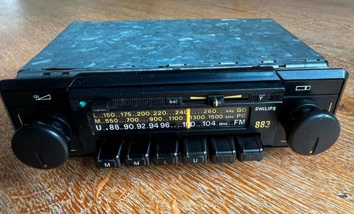 Philips 883 Oldtimer Radio, Auto diversen, Autoradio's, Gebruikt, Ophalen of Verzenden
