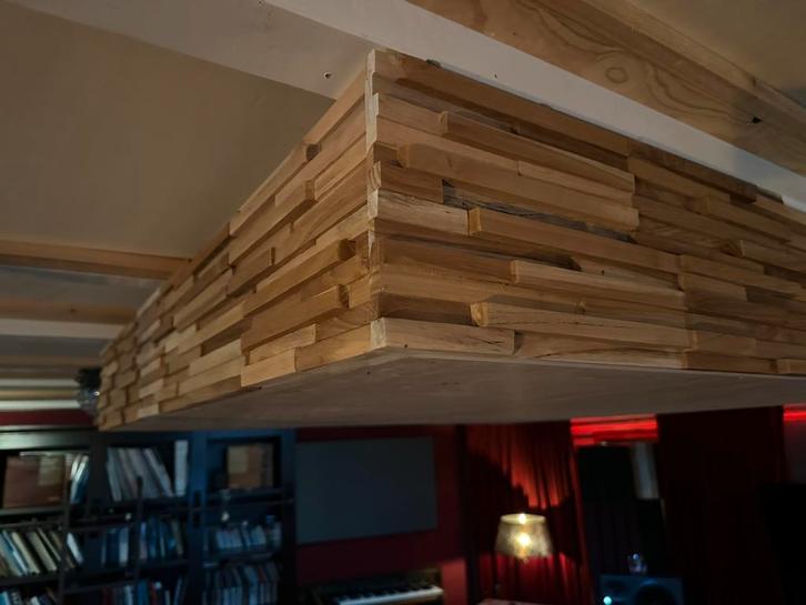 3D wandpanelen - houten strips - wand decoratie 4,5m2, Huis en Inrichting, Woonaccessoires | Wanddecoraties, Ophalen