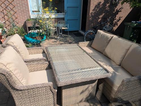 Heerlijke tuinset, Tuin en Terras, Tuinsets en Loungesets, Gebruikt, Tuinset, 5 zitplaatsen, Bank, Ophalen