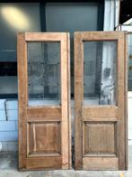 Eikenhouten schuifdeuren 210x160, Doe-het-zelf en Verbouw, Deuren en Horren, Ophalen, Gebruikt, Hout