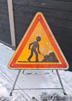 Oud verkeersbord ,,Werk in Uitvoering" ( huwelijksnacht?)., Antiek en Kunst, Ophalen