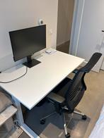 Bureau met bureaustoel - Complete werkplek, Ophalen, In hoogte verstelbaar, Gebruikt, Bureau