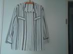 blouse mt 50 wit met zwarte en grijze strepen, Kleding | Dames, Blouses en Tunieken, Ophalen of Verzenden, Zo goed als nieuw, Maat 46/48 (XL) of groter