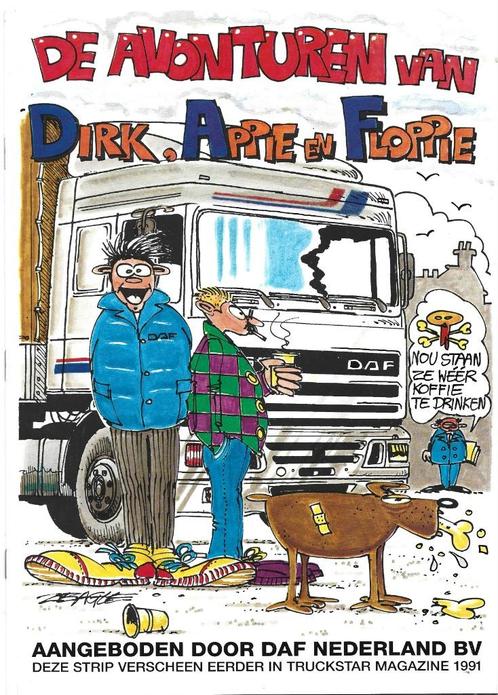 DAF strip reclame vrachtwagen camion LKW (df09), Boeken, Vervoer en Transport, Zo goed als nieuw, Vrachtwagen, Ophalen of Verzenden